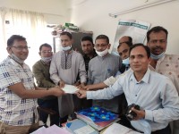 কচুয়া সদর ইউনিয়নে সাংবাদিক আবু সাইদ শুনুর মনোনয়ন পত্র জমা